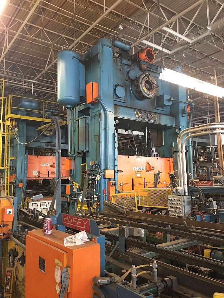1973 VERSON S2-600-96-60T Straight Side Mechanical Stamping Presses | Rygate LLC