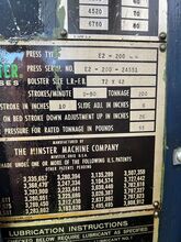 1978 MINSTER E2-200-72-42 Straight Side Mechanical Stamping Presses | Rygate LLC (8)