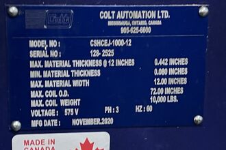 2020 COLT CSHCEJ-1000-12 Coil Cradle & Straightener Combos | Rygate LLC (5)